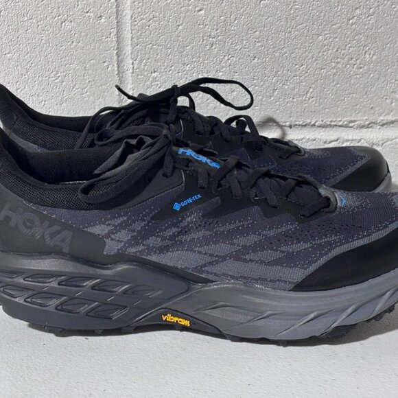 Hoka One One Speedgoat 5 GTX SPIKE Black Trail Running Shoes Mens Size 10.5 NEW main image 4